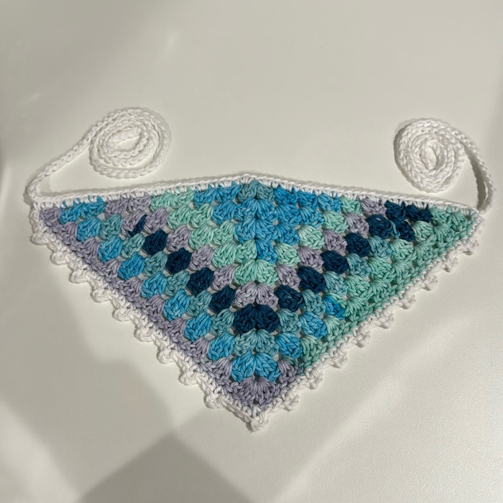 Handmade Multicolor Crochet Bandana